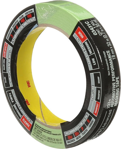 3M Automotive Performance Masking Tape, 03431, 18 mm x 32 m, 1 Roll