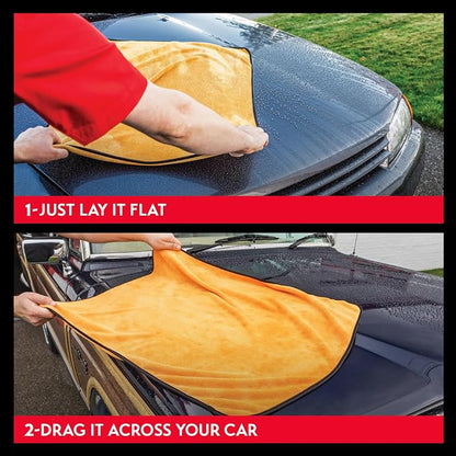 Griot's Garage Microfiber Terry Weave Drying Towel for Car Wash and Auto Detailing, High Absorbency, Machine Washable, 25" x 35", 55517