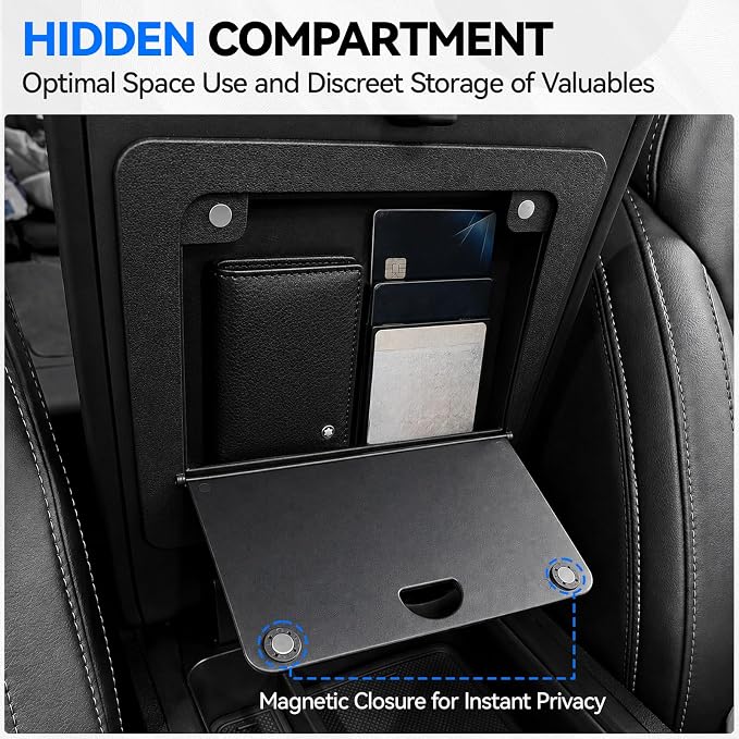 ELECFRESH 4PCS Center Console Organizer Tray for 2023-2026 Honda Pilot 2024-2026 Honda Ridgeline&Passport Accessories, Armrest Storage Box and Divider, Hidden Storage Box and Cup Holder
