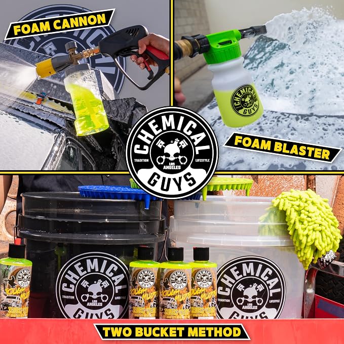 Chemical Guys Tough Mudder Foaming Heavy Duty Car Wash Soap - Soap for Foam Cannons, Foam Guns, or Buckets - Safe for Trucks, ATVs, RVs, and Off-Road Vehicles - 64 oz Lemon Scent