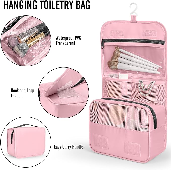 Veken 10 Set Packing Cubes for Travel Essentials,Anti-Wrinkle Buckled Suitcase Organizer for Shoe & Toiletry Bag,Carry On Luggage Bag with 99+ Count Mesh Holes for Airplane & College Dorm Accessories