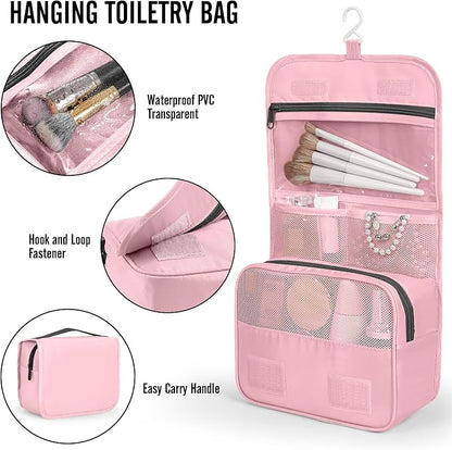 Veken 10 Set Packing Cubes for Travel Essentials,Anti-Wrinkle Buckled Suitcase Organizer for Shoe & Toiletry Bag,Carry On Luggage Bag with 99+ Count Mesh Holes for Airplane & College Dorm Accessories