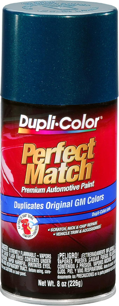 Dupli-Color EBGM05187 Perfect Match Automotive Spray Paint – General Motors Emerald Green Metallic, 43 WA159A, 43 WA177B – 8 oz. Aerosol Can