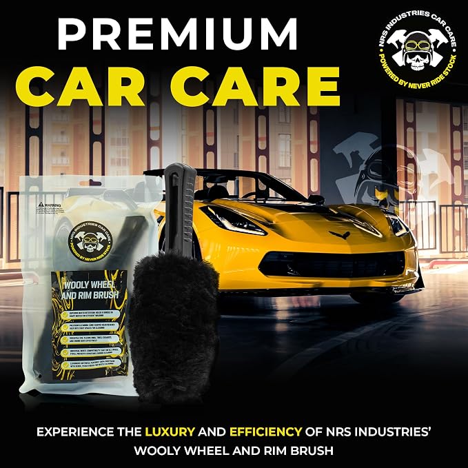 Wheel & Tire Cleaning Brush | Heavy-Duty Bristles | Deep Clean Tires, Rims, Wheel Wells & Engine Bays | Safe on All Finishes | Non-Slip Ergonomic Grip | Scratch Free