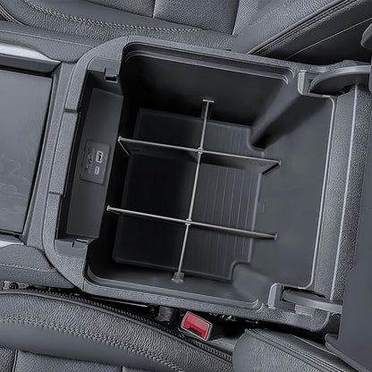 EDBETOS Center Console Organizer for 2021-2026 Chevy Tahoe/Suburban and 2021-2024 GMC Yukon, Fit Standard Console with Charging Socket Only, NOT for Power Sliding Console. Won't Block Original Tray