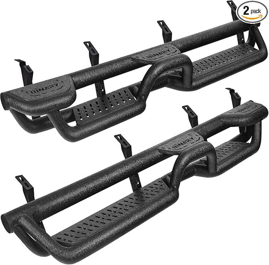 BINARY STAR Running Boards Compatible with 2024-2026 Toyota Tacoma Double/Crew Cab, Wheel to Wheel Running Boards, 6 Inch Tacoma Side Steps Step Bars