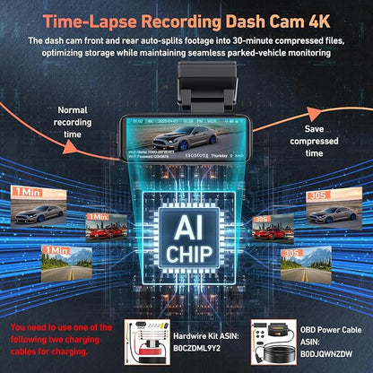Car Camera - Dash Cam Front and Rear, 4K Dash Camera for Cars Built-in 5.8G WiFi GPS ADAS Dashcam,3.2" IPS Screen Dash Cam with Free 32GB Card,G-Sensor,Loop Recording,WDR,Night Vision Dashboard Camera