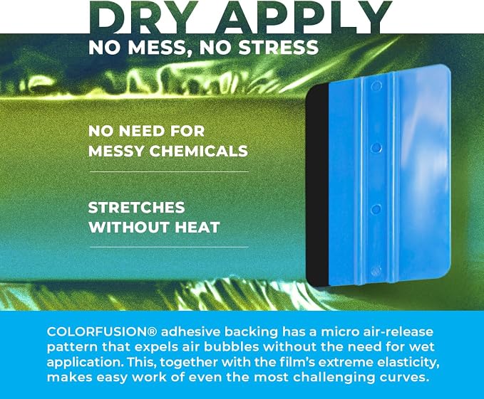 ColorFusion PPF by VViViD, Gloss Early Spring Green Dry Apply PPF Vinyl Car Wrap Roll 20ft x 5ft