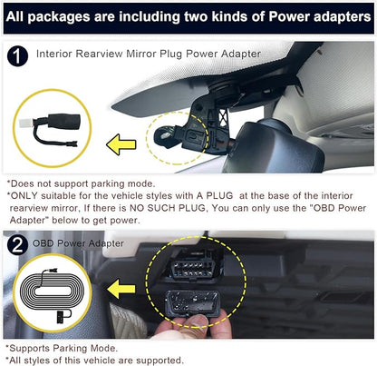 Mangoal 4K & Rear 1080P Dash Cam Custom Fit for Dodge RAM 1500/2500/3500 2013 2014 2015 2016 2017 2018,(Model B),Check Model Carefully,UHD 2160P Video,WiFi & App,128GB Card