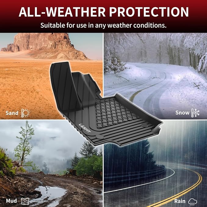 LASFIT Floor Mats Fit for Lexus 2026 2025 2024 2023 2022 NX/NX250/NX350 (Not for Hybrid), All Weather Car Mats for Lexus NX 250/NX 350/NX 350 F Sport TPE Heavy Duty Floor Liners,Front & Rear Rows