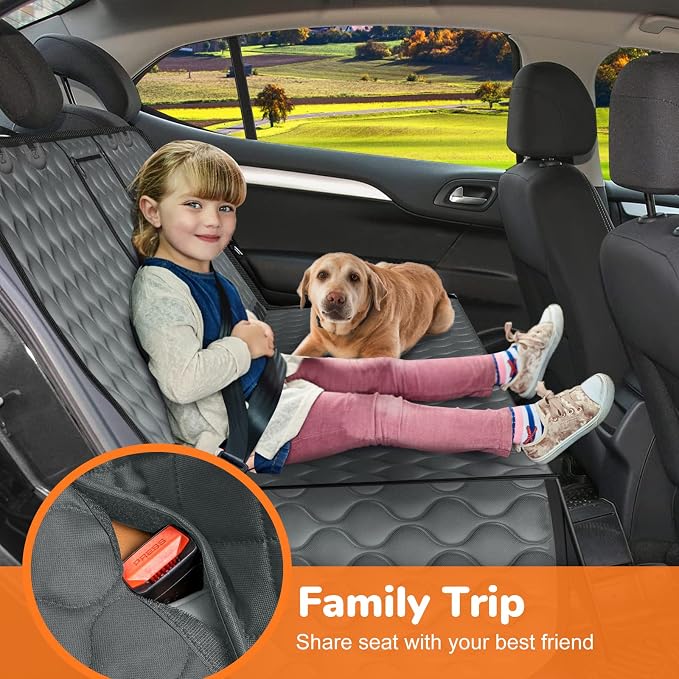 URPOWER Dog Car Seat Cover for Back Seat - Waterproof Car Seat Protector for Child Carseat & Pets, Nonslip Car Seat Covers for Full Size SUVs & Trucks