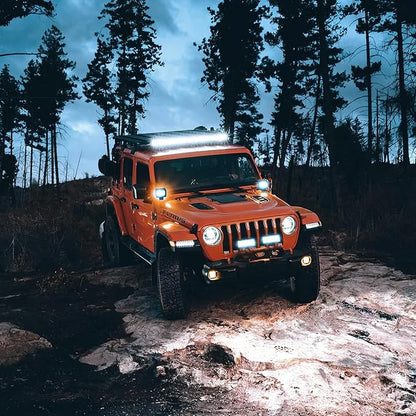 Nilight LED Pods 6PCS 6.5 Inch 120W Light Bar Triple Rows Spot Flood Combo Driving Light Waterproof Led Work Light Off-Road Truck Car ATV SUV Cabin Boat