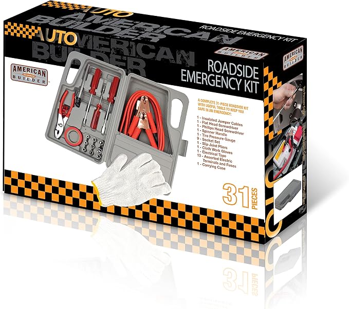 American Builder HW2194 Gray 31-Piece Auto Roadside Emergency Tool Kit