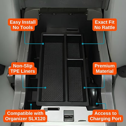 Vehicle OCD - Center Console Organizer Tray for Ford F250 / F350 SuperDuty (2011-2016) - Made in USA - SLX142