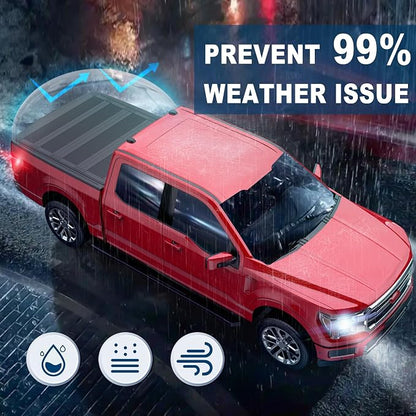 MOSTPLUS Low-Profile Hard Quad FOLD Truck Bed Tonneau Cover Compatible with 2022 2023 2024 Toyota Tundra 5.5FT 2WD/4WD