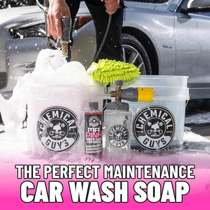 Chemical Guys Mr. Pink Car Wash Soap - 128 oz Super Suds Foaming Car Wash Soap for Cannon, Blaster, or Bucket Washing - pH Balanced, Safe on Wax, Sealant, Ceramic, and Clear Coat Finishes