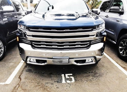 iJDMTOY Super Slim Flush Mount 6-LED Daytime Running Light/Auxiliary Driving Lighting Kit Compatible with Truck SUV Grille or Bumper Mount, Amber Yellow