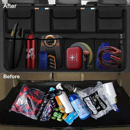 Snuopfy Car Trunk Organizer, Backseat Hanging Organizer with 9 Large Storage Bag Super Capacity -Trunk Organizer for SUV,Truck,Van -Your Space Saving Expert (9 Pocket)