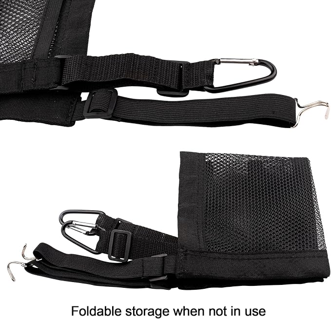 3 Layer Car Mesh Organizer Between Front Seat Backseat Mesh Storage Net Kid Dog Pet Barrier Car Net Pocket Handbag Tissue Purse Holder for SUV, Van