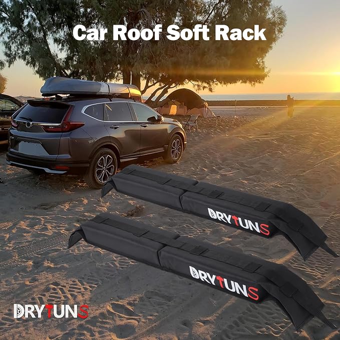 Surfboard Rack for Car, Paddle Board Car Rack, Surf Racks for Cars, Universal Soft Roof Racks for Kayak SUP Canoe, Complete Set