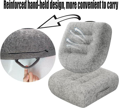 Super Thicken Car Seat Cushion for Adults-Car Booster Seat for Short Drivers-Increase The Field of View by 12cm/4.7in,Plush shell, breathable,with handle,easy to carry,for Cars,Office,Home(Light Gray）