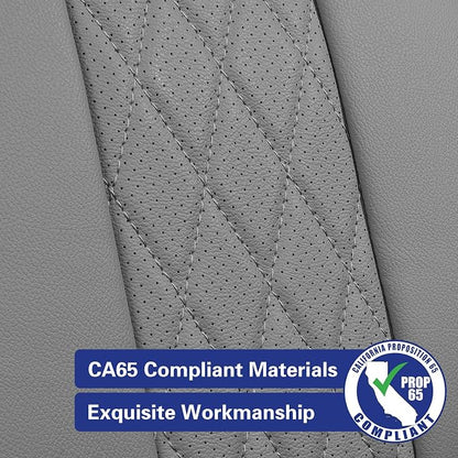 EKR Corolla Seat Covers Custom Fit for Toyota Corolla 2020 2021 2022 2023 2024 2025 2026 SE &2023-2025 XSE &2025 FX,Leather Car Seat Covers Full Set-Faux Leather(Black+Light Gray-1)