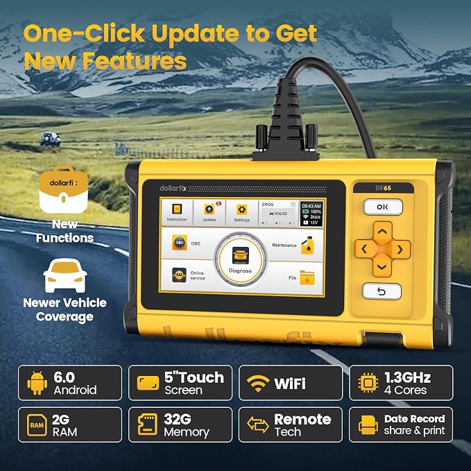 OBD2 Scanner Diagnostic Tool - 4 System BIDirectional Scan Tool for Car 10 Resets Services Active Test Oil/EPB/SAS/TPMS/Throttle/INJEC Auto VIN Lifetime Update