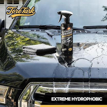 Real Ceramic Coating for Cars Polish (16 Fl Oz), Unmatched Shine Car Wax Coating Spray, No Pungent Smell, Quick Detailer Spray Wax, Lasts 50+ Washes Car Paint Sealant, Truck Accessories
