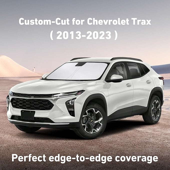 EcoNour Windshield Sunshade Compatible for Chevrolet Trax 2013-2021 2022 2023, LS/LT/LTZA Sun Visor for Front Windshield & Window Sun Shade Cover, UV Heat Blocker & Protector, Car Accessories