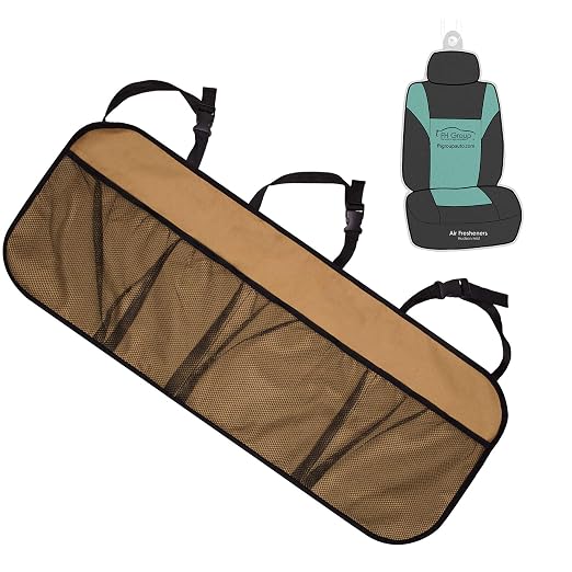 FH Group E-Z Travel Multi-Pocket Trunk Organizer, (BEIGE) Universal Fit, Waterproof Large Capacity Hanging Car Organizer Seat Back Protectors Multi-Pocket Car Travel Storage Durable Foldable Storage