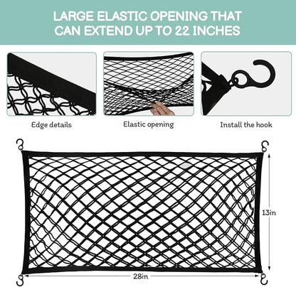 Stroller Wagon Cargo Net, Baby Stroller Organizer Mesh Cargo Net for Extra Storage Space Large Storage Capacity, Stroller Wagon Accessories - Compatible with WONDERFOLD All W-Series Models (2 Pack)