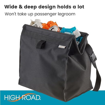 High Road Large TrashStash Hanging Car Trash Can Garbage Bag with Push-Close Lid and Waterproof Bin for Cars, SUVs and Trucks, Holds 4.5 Gallons of Car Trash