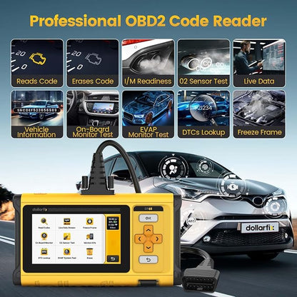 OBD2 Scanner Diagnostic Tool - 4 System BIDirectional Scan Tool for Car 10 Resets Services Active Test Oil/EPB/SAS/TPMS/Throttle/INJEC Auto VIN Lifetime Update