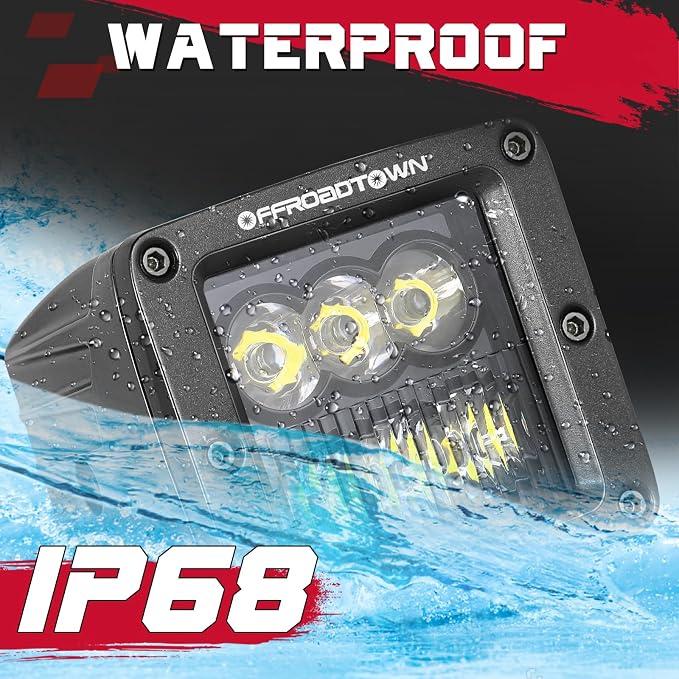LED Cubes, OFFROADTOWN 3inch 120W CREE LED Pods Driving Lights Cubes Ditch Light Off Road Lights Reverse Light for Truck Pickup UTV ATV SUV Boat 4x4 Car - Combo