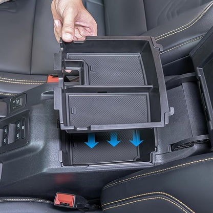 TOPINSTALL Double-Layer Tray Compatible with 2025 2026 Ford Bronco 4 Doors Automatic Transmission ONLY, Full Size Bronco 2PCS Console Organizer (Not for Manual Transmission & 2 Doors & Bronco Sport)