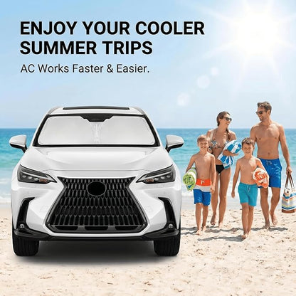 Windshield Sun Shade for Lexus NX 2022-2024 2025 2026 Sunshade Front Window Shade Custom Fit NX NX250 NX350 NX350h NX450h+ Accessories Sun Visor Foldable Shade Blocks UV Rays Accessories