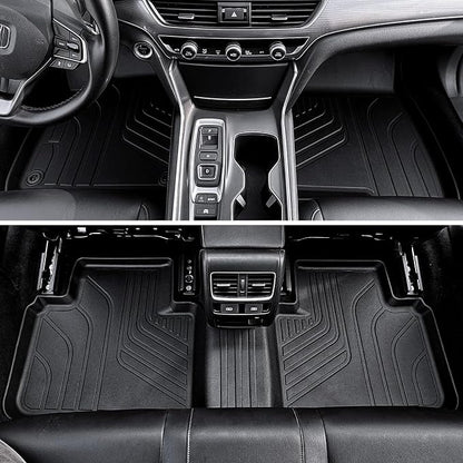 Floor Mats for Honda Accord 2018-2022, All Weather Floor Mats Trunk Cargo Liner and Door Sill Guards Accessories, Full Coverage Set