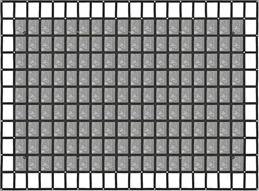 Heavy Duty 126" x 174" Truck Bed Cargo Net with Adjustable Cam Buckles & S-Hooks & Cross Strap,10.5' x 14.5' Cargo Net with 1500LBS Capacity for Pickup Truck Bed Trailer SUV Jeeps