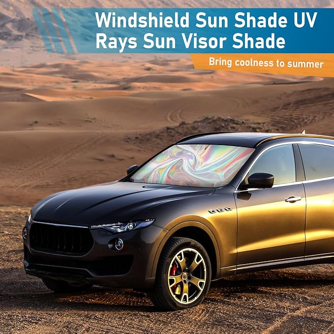 Car Windshield Sun Shade, Folding Car Shades for Front Windows UV Rays Sun Cover Shade, Keeps Your Vehicle Cool