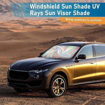 Car Windshield Sun Shade, Folding Car Shades for Front Windows UV Rays Sun Cover Shade, Keeps Your Vehicle Cool