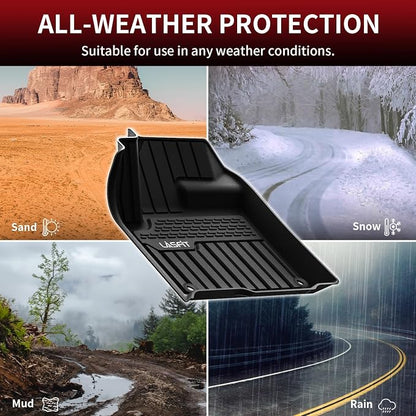 LASFIT Floor Mats Fit for Land Rover Range Rover Evoque 2011-2019, Custom Fit TPE All Weather Waterproof Floor Liners 1st & 2nd Row, Fit 5 Door and Coupe (Not for Convertible), Black, Easy to Clean