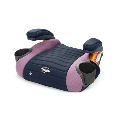 Chicco GoFit ClearTex Backless Booster Car Seat, Travel Booster Seat for Car, Portable Car Booster Seat for Children at Least 4 Years Old and 40-110 lbs., Orchid/Navy