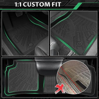 Floor Mats for Toyota Prius 2004-2009, Custom Fit TPE All Weather Protection Floor Liners, Non-Slip Waterproof Cargo Mat, Car Accessories for 2nd Gen Prius