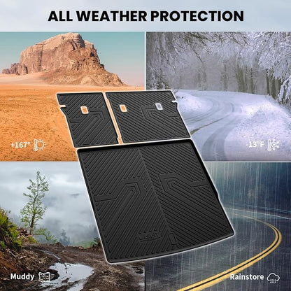 LASFIT Cargo Mat Liner & Seatback Mat for Volkswagen Tiguan 2025 2026 SUV, Custom Fit All-Weather Premium TPE Backrest & Trunk Mats Liners for SUV VW Tiguan Accessorie, Easy to Clean, Black