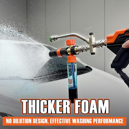 RIDGE WASHER Mini Foam Cannon Gun with Dual Connector, No Dilution Required, Pressure Washer Gun for Foam Blaster, 1/4" Quick Connect, 4000 PSI, 100 ML