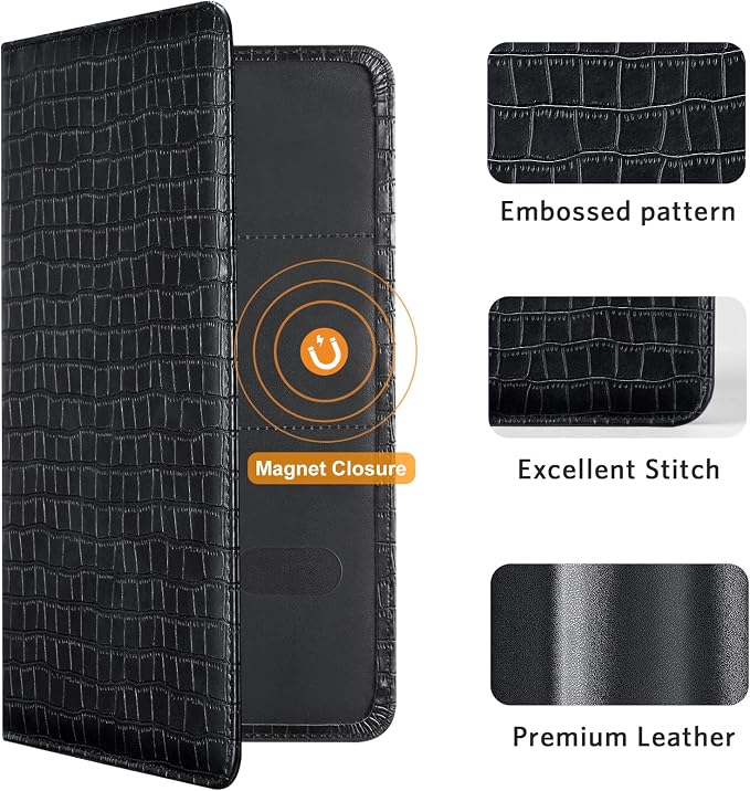 CoBak Car Registration and Insurance Holder - Vehicle Glove Box Car Organizer,Auto Truck Comparment Accessories Case with Magnetic Closure for Driver License,Cards