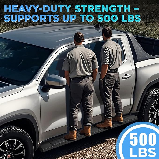 PZ 6 inch Black Aluminum Alloy Running Boards Compatible with 2015-2024 Ford F-150,2017-2024 Ford F250 F350 F450 F550 Super Cab Side Step Nerf Bars