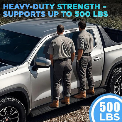 PZ 6" Running Boards for 2015-2026 Ford F-150 SuperCrew Cab 4-Doors 2017-2026 Ford F250 F350 Super Duty Crew Cab Black Aluminum Alloy Side Steps Nerf Bars