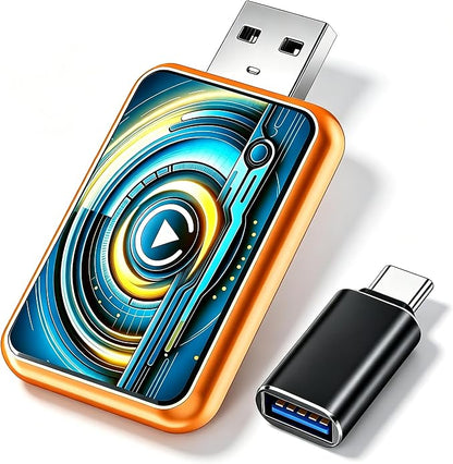 New Wireless Carplay Adapter for Apple iPhone & Android，Multi-User, No Latency - Convert Wired to Wireless Car Play Adapter for iOS 10+/Android 11+/Type-C Port with 2016+ Car