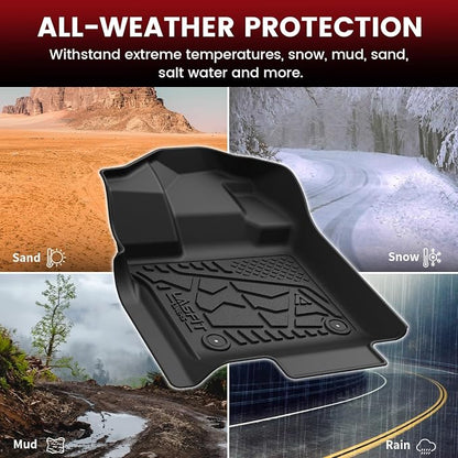 LASFIT Floor Mats for 2015-2026 Ford F-150 Regular Cab Bucket-Seat Carpet Floor, Ford F150 Standard Cab All Weather Portector TPE Waterproof Truck Liners-Not Fit Regular Cab/Super Cab/Vinyl Floor